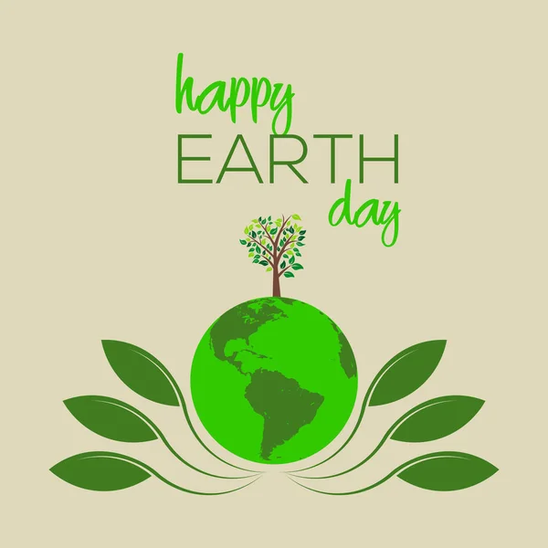 Happy Earth day concept. Vector illustration. — Stock Vector