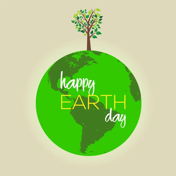 Happy Earth Day Konzept. Vektorillustration. — Stockvektor
