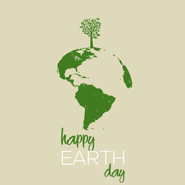 Happy Earth day concept. Vector illustration. — Stock Vector