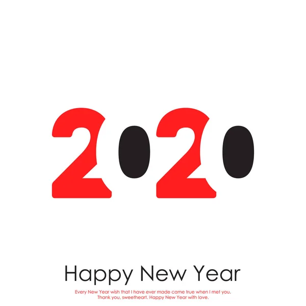 Happy new year 2020 typography vector design for greeting cards . Vector — 스톡 벡터