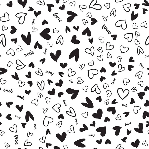 Seamless pattern with colorful hearts for Valentines Day. Vector — 스톡 벡터