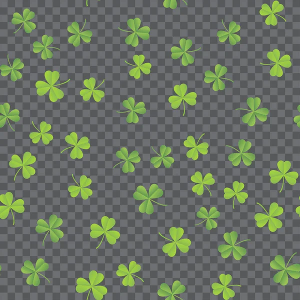 Modèle sans couture avec trèfle pour la Saint-Patrick. Vecteur — Image vectorielle