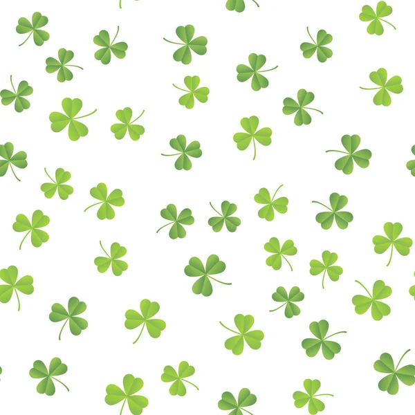 Modèle sans couture avec trèfle pour la Saint-Patrick. Vecteur — Image vectorielle