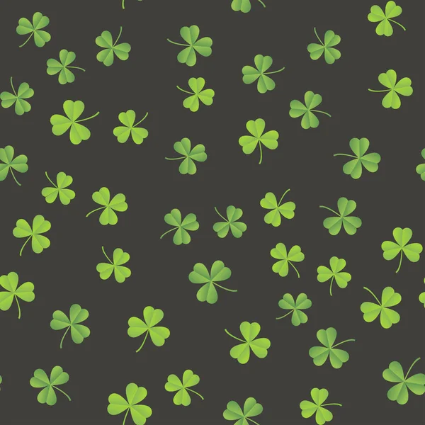 Modèle sans couture avec trèfle pour la Saint-Patrick. Vecteur — Image vectorielle