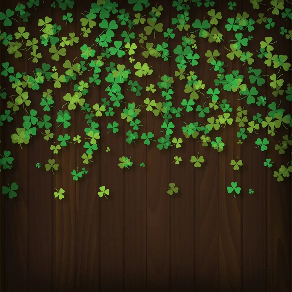 Carte Saint Patrick avec trèfle. Vecteur — Image vectorielle