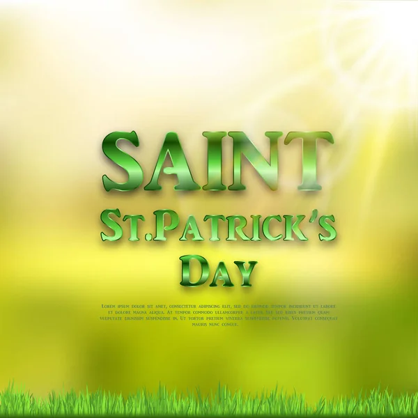 Carte Saint Patrick avec trèfle. Vecteur — Image vectorielle