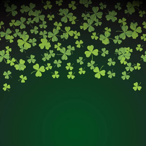 Fond de Saint Patrick avec trèfle. Vecteur . — Image vectorielle