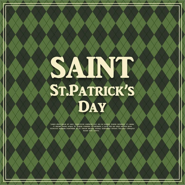 Saint Patrick's day card with shamrock. Vector illustration — Stock Vector
