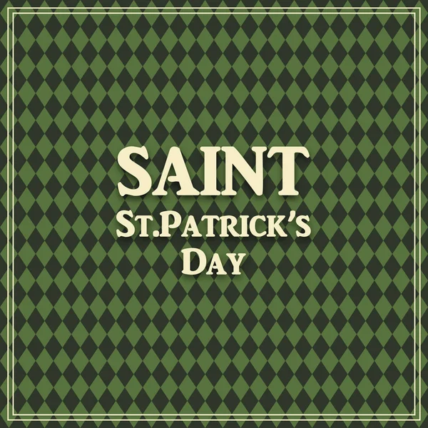 Carte Saint Patrick avec trèfle. Illustration vectorielle — Image vectorielle