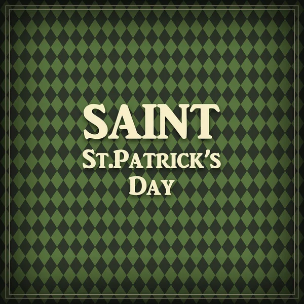 Saint Patricks Tageskarte mit Shamrock. Vektorillustration. — Stockvektor