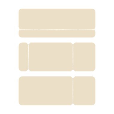 Beyaza eski sinema biletleri. Vektör