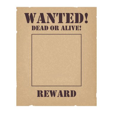 Ödül afişi için aranıyor. Vektör.