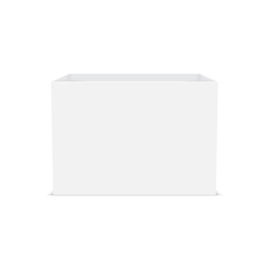 Boş kare karton kutu modelini açtı. Vektör.