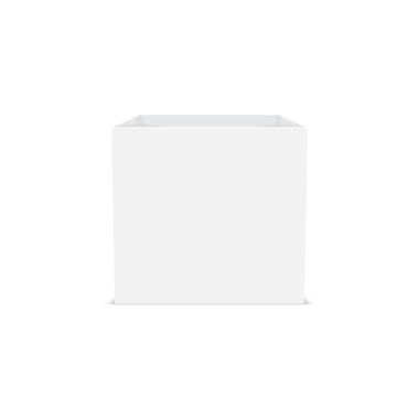 Boş kare karton kutu modelini açtı. Vektör.