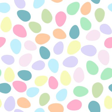 Renkli Paskalya yumurtaları ile Dikişsiz desen. Vektör Illustration
