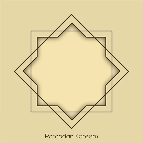 Ramadan Kareem Saudação Ornamento Padrão Fundo Vetor —  Vetores de Stock