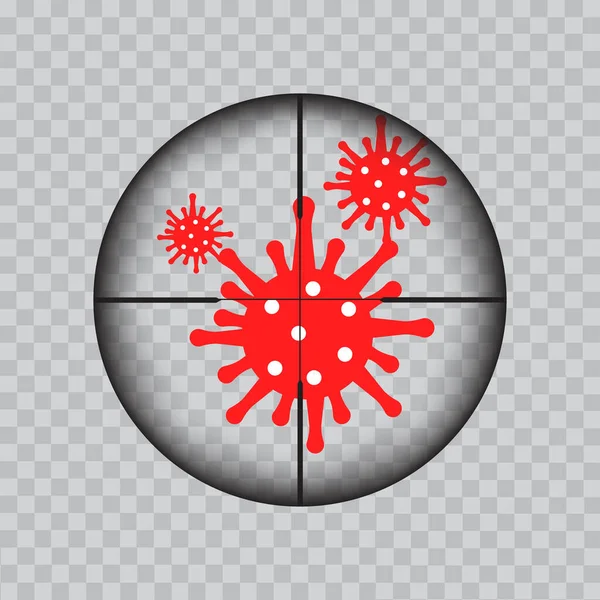 Virus Cible Sniper Scope Réticule Vecteur — Image vectorielle