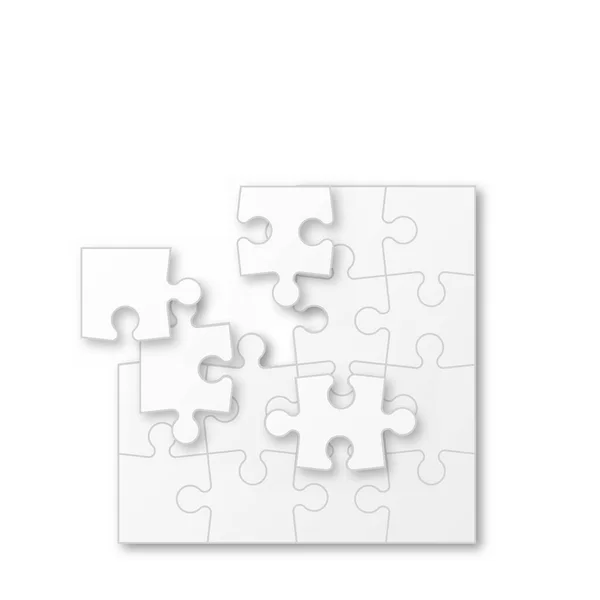 Set Puzzle Pieces Texture Mosaic Background Vector — Stock Vector