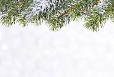 Güzel bir kış arka plan üzerinde parlak top