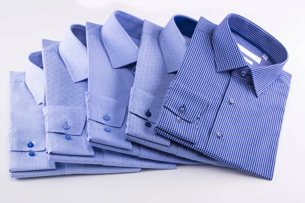 Classic mens shirts stacked — Stock Photo, Image