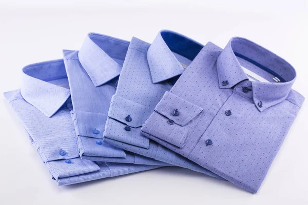 Classic mens shirts stacked — Stock Photo, Image