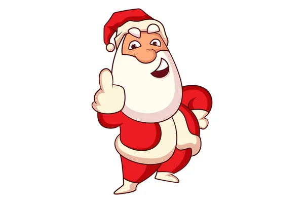 Vektor Cartoon Illustration Des Weihnachtsmanns Isoliert Auf Weißem Hintergrund — Stockvektor