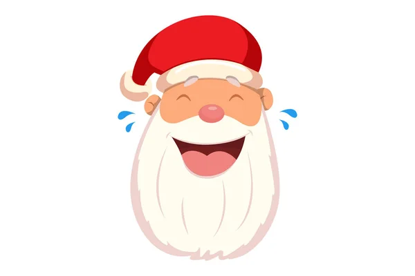 Ilustração Dos Desenhos Animados Vetoriais Rosto Papai Noel Está Chorando — Vetor de Stock