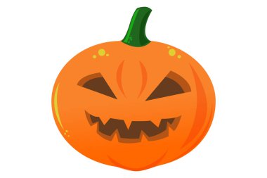 Cadılar Bayramı balkabağının vektör çizimi. Beyaz arkaplanda izole. 