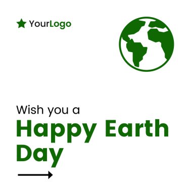 Size mutlu bir dünya günü afişi için vektör illüstrasyonu. 