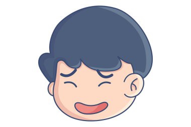 Utangaç çocuğun vektör karikatür çizimi. Beyaz bir arkaplanda izole edilmiş.