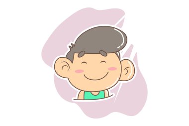 Çocuğun ağladığını gösteren vektör karikatür çizimi. Beyaz arkaplanda izole.