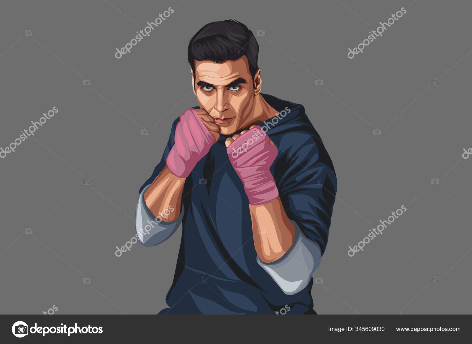 Vector Cartoon Illustration Actor Akshay Kumar Isolated Colored Background  Stock Vector Image by ©F1Digitals #345609030