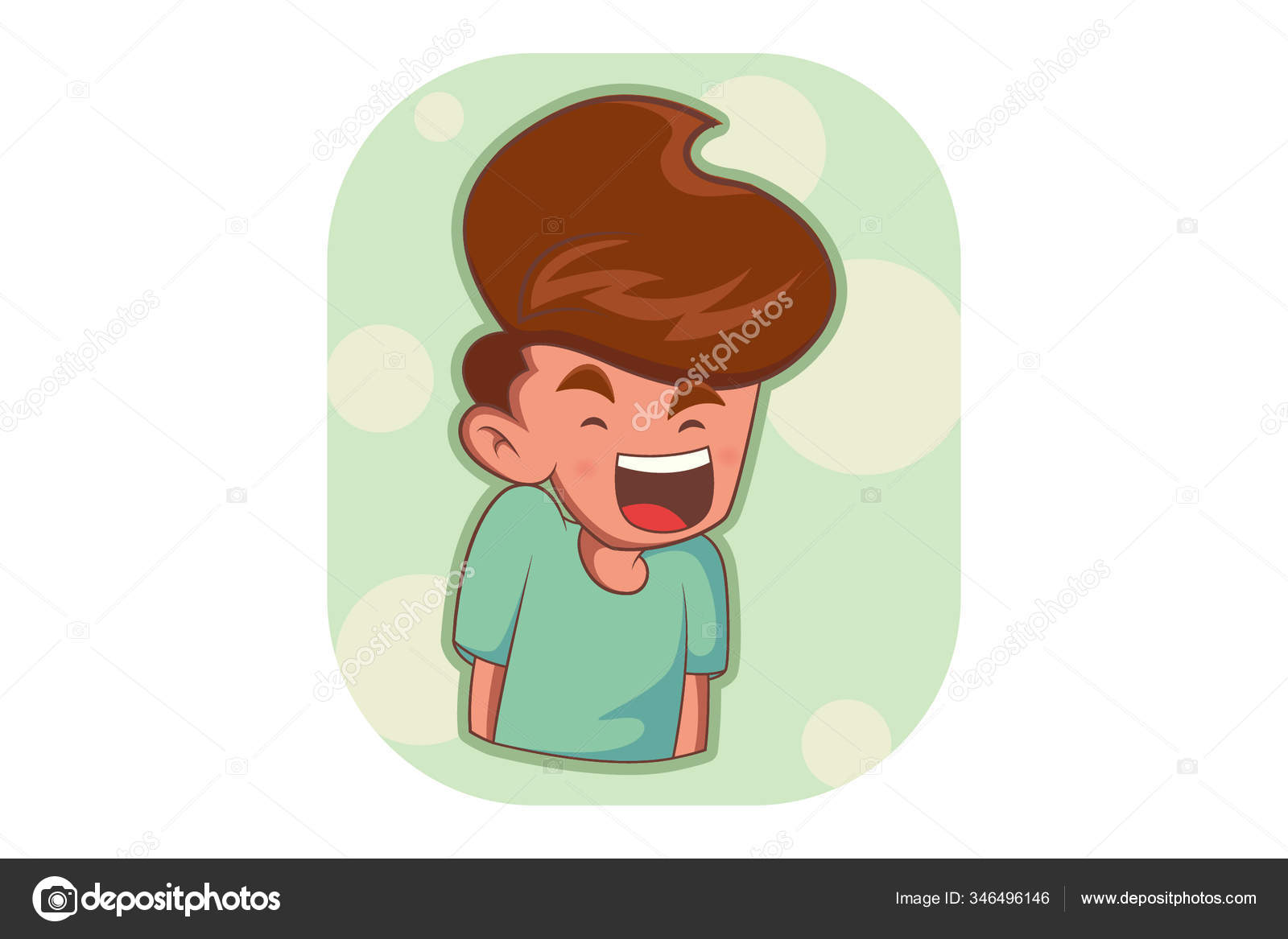 Laughing boy avatar funny kid profile picture Vector Image