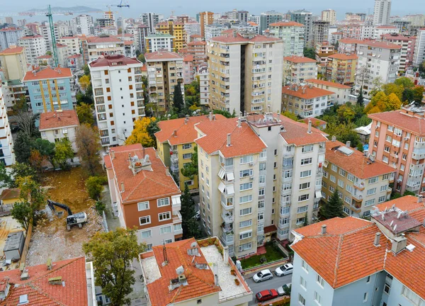 Aerial view of Kadikoy district of Istanbul city — Stock Photo, Image
