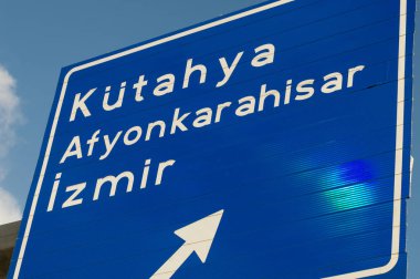 Türk yol tabela, Eskişehir Tepebaşı ilçe / Türkiye