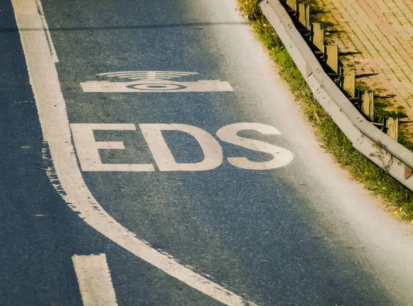 Electronic Controlling System (EDS) road mark on the highway