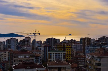 Kadıköy Istanbul bölgesinde şehrin havadan görünümü