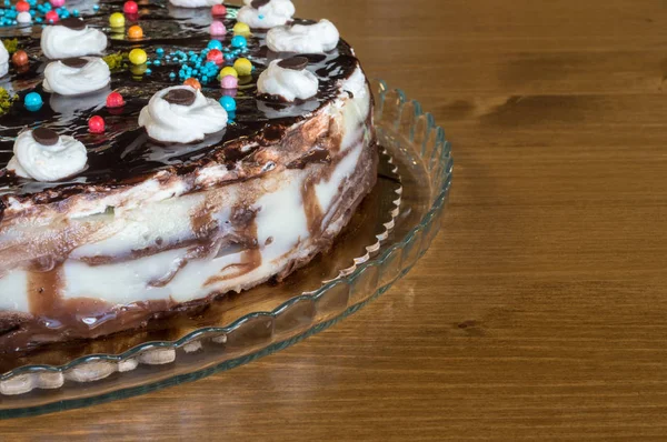ミルクレープのクローズ アップ、「千層ケーキ" — ストック写真