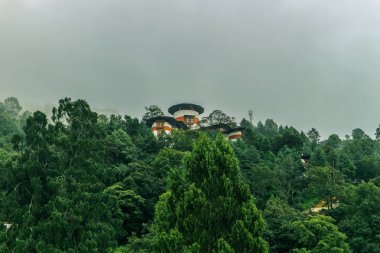 Ta-Dzong (Saat Kulesi) Trongsa Dzong yer alan ve ev yeni açılan Müzesi, Bhutan.