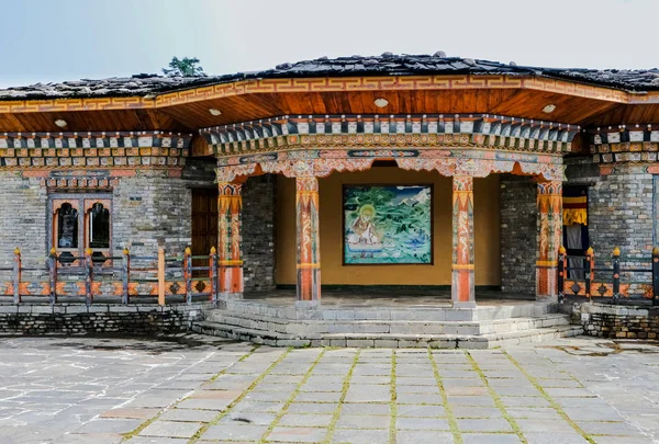 Arquitectura tradicional del templo butanés en Bután, Asia meridional. — Foto de Stock
