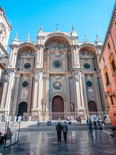 Granada Cathedral (Cathedral of the Incarnation) with tourists