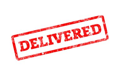 beyaz üzerine izole edilmiş yazılı yazıt ile kırmızı damga