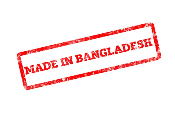 Rode Stempel Met Made Bangladesh Opschrift Geïsoleerd Wit — Stockfoto