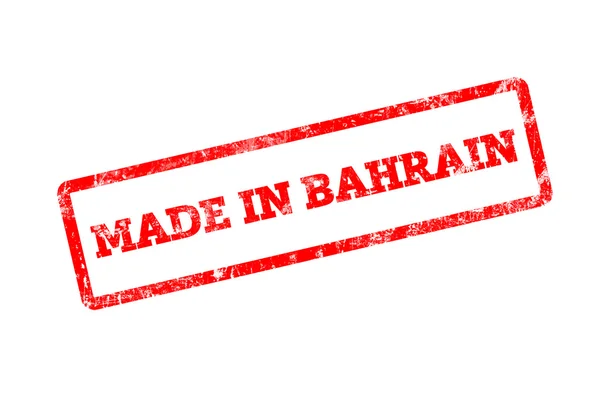 Rode Stempel Met Made Bahrein Opschrift Geïsoleerd Wit — Stockfoto