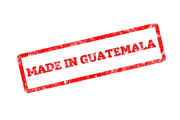 Sello Rojo Con Inscripción Guatemala Aislada Blanco — Foto de Stock
