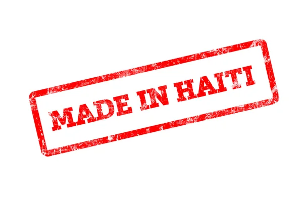 Timbro Rosso Con Scritta Haiti Isolata Bianco — Foto Stock