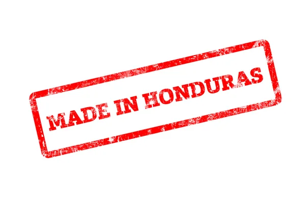 Sello Rojo Con Inscripción Honduras Aislada Blanco — Foto de Stock