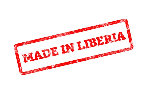 Timbro Rosso Con Iscrizione Liberia Isolata Bianco — Foto Stock
