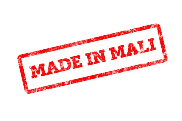 Rode Stempel Met Gemaakt Mali Inscriptie Geïsoleerd Wit — Stockfoto