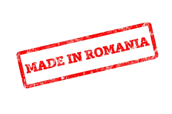 Rote Briefmarke Mit Inschrift Aus Rumänien Isoliert Auf Weißem Papier — Stockfoto